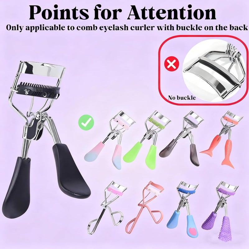Cioohan Compatible with Tweezerman Eyelash Curler Refills,28 Pack Silicone Eye Lash Curlers Refill Pads Compatible with Tweezerman Eyelash Curler,Black. - Image 2